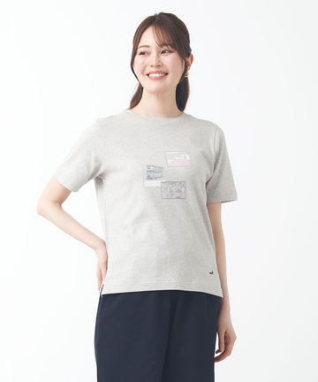 コットン モチーフプリント Tシャツ