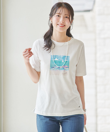  モチーフプリント Tシャツ
