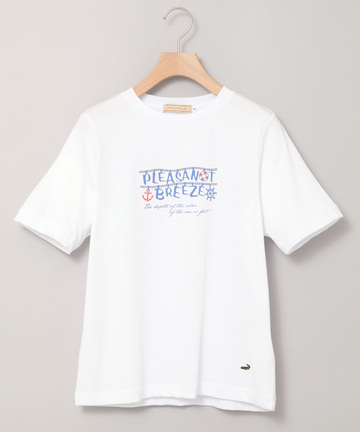 プレーティング天竺 ロゴプリント Tシャツ【一部店舗限定】
