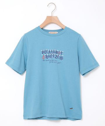 プレーティング天竺 ロゴプリント Tシャツ【一部店舗限定】