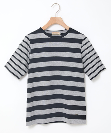 ボーダー 切り替え 半袖Tシャツ【一部店舗限定】