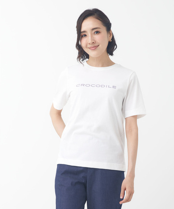 プレーティング天竺 ロゴプリント Tシャツ【一部店舗限定】