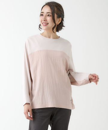 異素材 切り替え プルオーバー