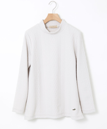 ケーブルジャカード ハイネック カットソー【一部店舗限定】