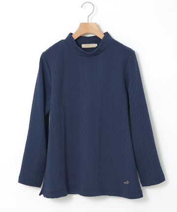 ケーブルジャカード ハイネック カットソー【一部店舗限定】