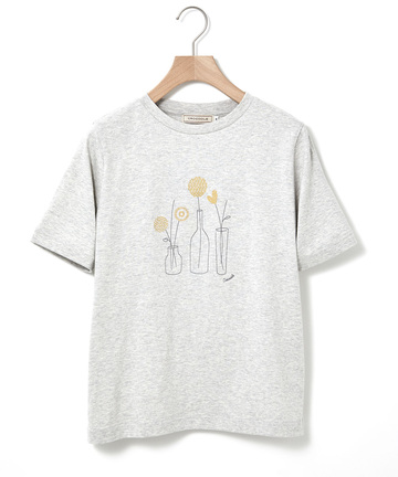 フラワーモチーフ 半袖 Tシャツ