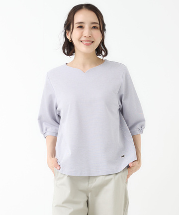 ピンボーダー パフスリーブ カットソー