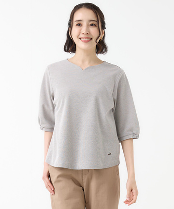 ピンボーダー パフスリーブ カットソー