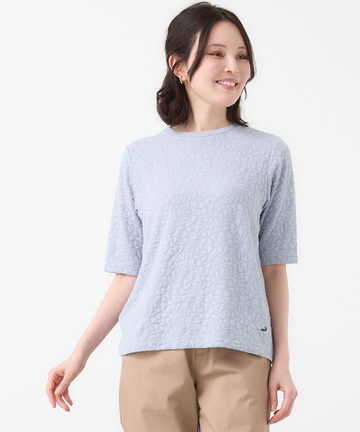 ボタニカル柄 ジャカード カットソー