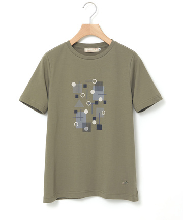 プレーティング天竺 モチーフプリント Tシャツ【UVカット】