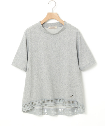 裾レース 半袖 Tシャツ