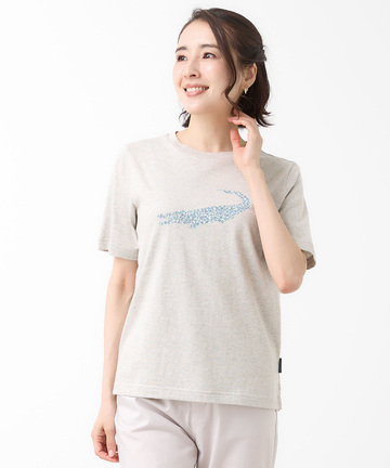 モチーフプリント 天竺 Tシャツ【UVカット】【オンラインショップ・一部店舗限定】