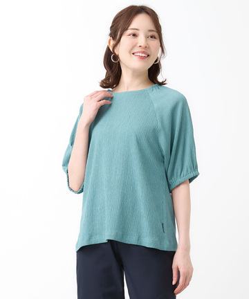 シャーリング ラグランスリーブ カットソー【UVカット】【オンラインショップ・一部店舗限定】