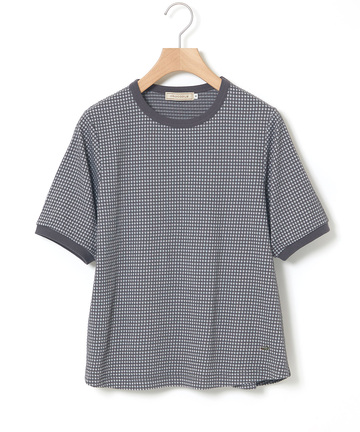 ギンガムチェック ジャカード Tシャツ