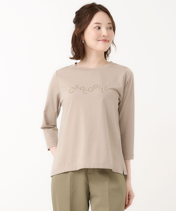 ロゴプリント 七分袖 Tシャツ