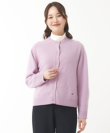 イタリー糸 アイレット ニットカーディガン【手洗いOK】【ラクラクランドリー】