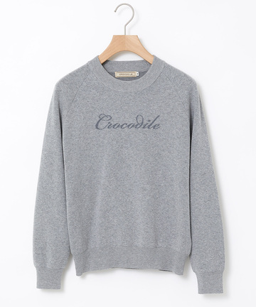 ロゴ ニット トレーナー【手洗いOK】