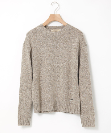 ウールブレンド カラーネップ ニット【手洗いOK】