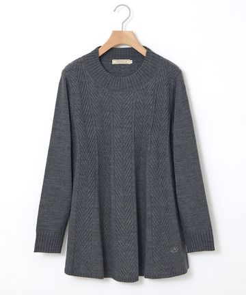 ウールブレンド フレア ニットチュニック【一部店舗限定】