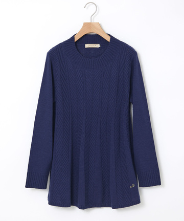 ウールブレンド フレア ニットチュニック【一部店舗限定】