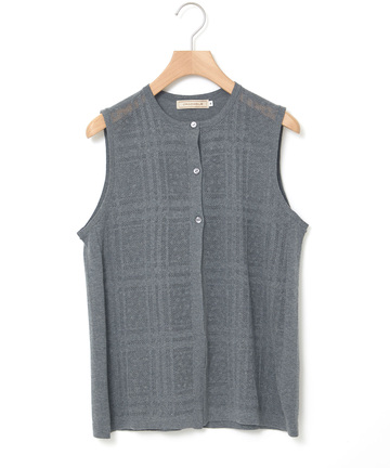 透かし編み ニット ベスト