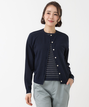 コットンブレンド ツイン ニット【手洗いOK】【オンラインショップ・一部店舗限定】