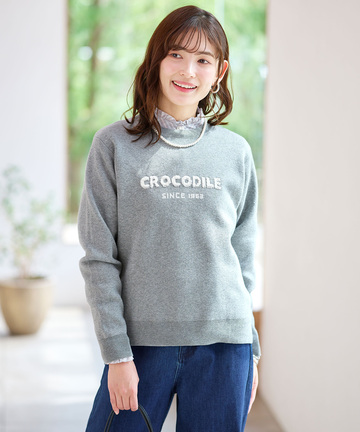 ロゴデザイン プルオーバー ニット