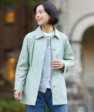 スピンドル付き ステンカラーコート