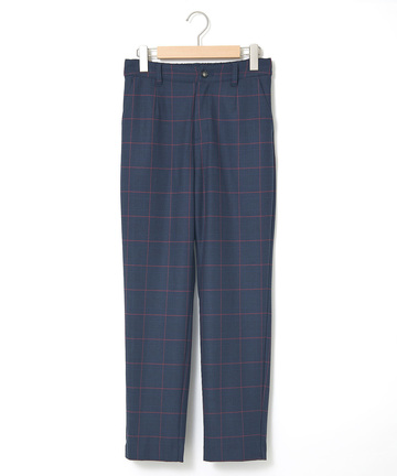 グレンチェック テーパード パンツ