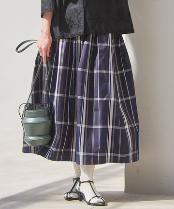 チェック柄 フレアスカート
