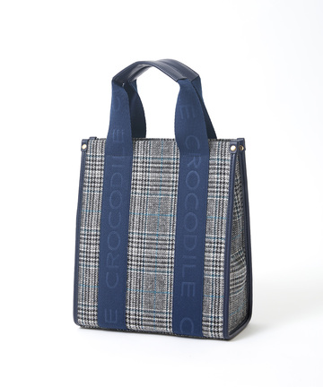 チェック ツイード トートバッグ