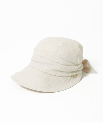 リネンブレンド ダンガリー ジョッキーハット【UVカット】【手洗いOK】