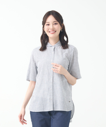 リネンブレンド ストライプ チュニック【一部店舗限定】