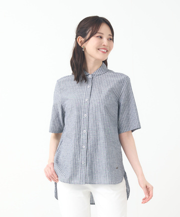 リネンブレンド ストライプ チュニック【一部店舗限定】