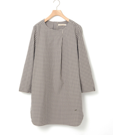 タックデザイン チェック チュニック【オンラインショップ・一部店舗限定】