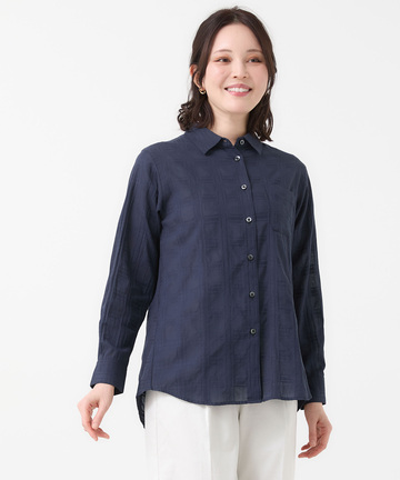 シアー チェック チュニック