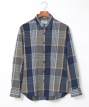 タータン柄 シャギー加工 シャツ