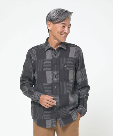 コットンビエラ パッチワーク調 シャツ