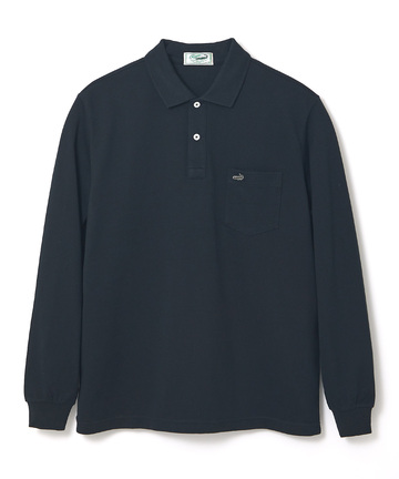 【ベストセラー】鹿の子 ワンポイント 長袖ポロシャツ【日本製】