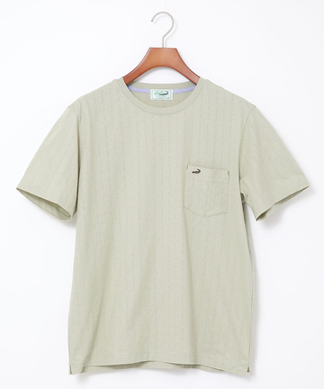 スノーコットン シャドーチェック柄 Tシャツ【接触冷感】