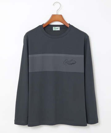 胸ライン デザイン 長袖Tシャツ