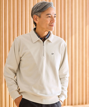 ハーフジップ ポロ トレーナー