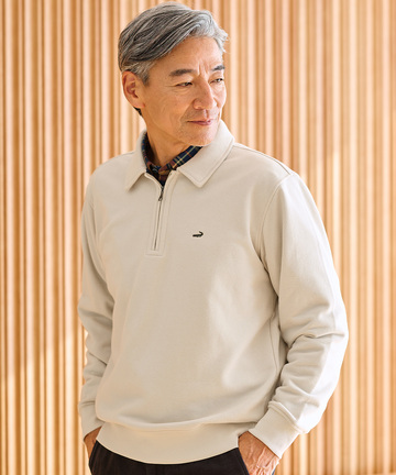 ハーフジップ ポロ トレーナー