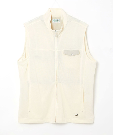 鹿の子 ポケットデザイン ジップベスト