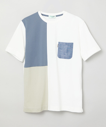 鹿の子 ブロック配色 Tシャツ【吸汗速乾】