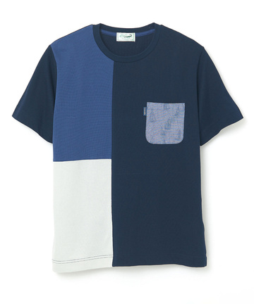 鹿の子 ブロック配色 Tシャツ【吸汗速乾】