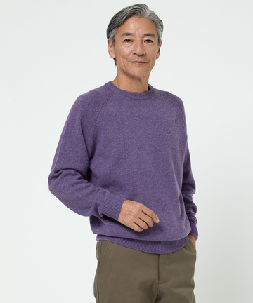 ウールブレンド ラインデザイン ニット【手洗いOK】