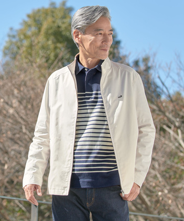 ツイル ファスナーポケット付き ブルゾン 
