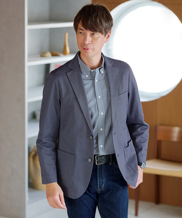 ジャージー ストレッチ テーラードジャケット