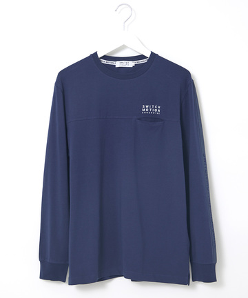 胸切り替え クルーネック カットソー